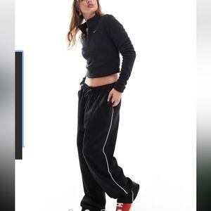 Nike Women's Black Joggers with White Trim